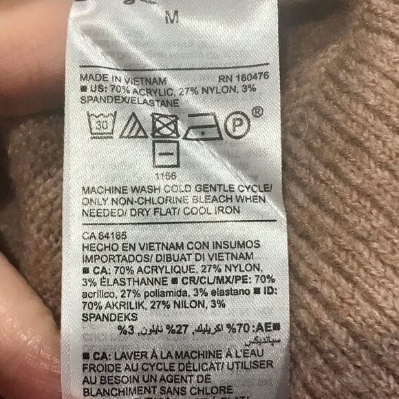 Old Navy Pink and Brown Color Block Sweater Medium - Picture 5 of 12